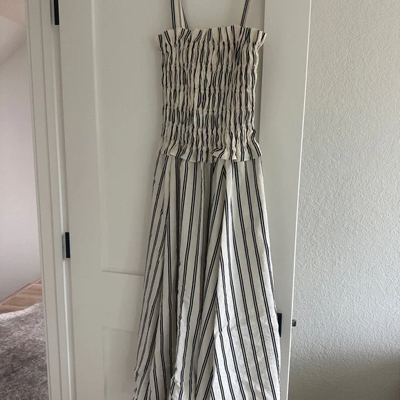 NWT - Taylor Swift Polo Ralph Lauren Nylon Crinkle Stripe A Line Dress - Picture 2 of 8